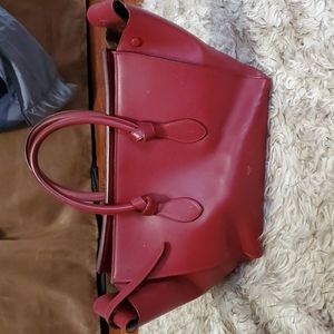Celine Tie Knot Bag Large Ox Blood